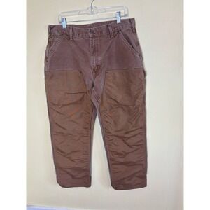 Vintage Carhartt Double Knee Pants Work Utility Brown Carpenter Pants Size 36X32